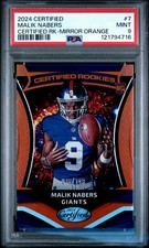 2024 Panini Certified - Malik Nabers #7 - CERT ROOKIES - Orange /149 - PSA /149
