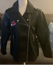 Disney Minnie Mouse Paris Moto Jacket Black Women  s Size S 2020