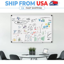 36 X 24" Wall Mounted Magnetic Dry Erase Board Aluminum Frame Whiteboard Office