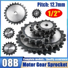 1/2" 08B Motor Gear Sprocket for Go Kart eScooter, Pitch: 12.7mm 10 ~ 45 Teeth