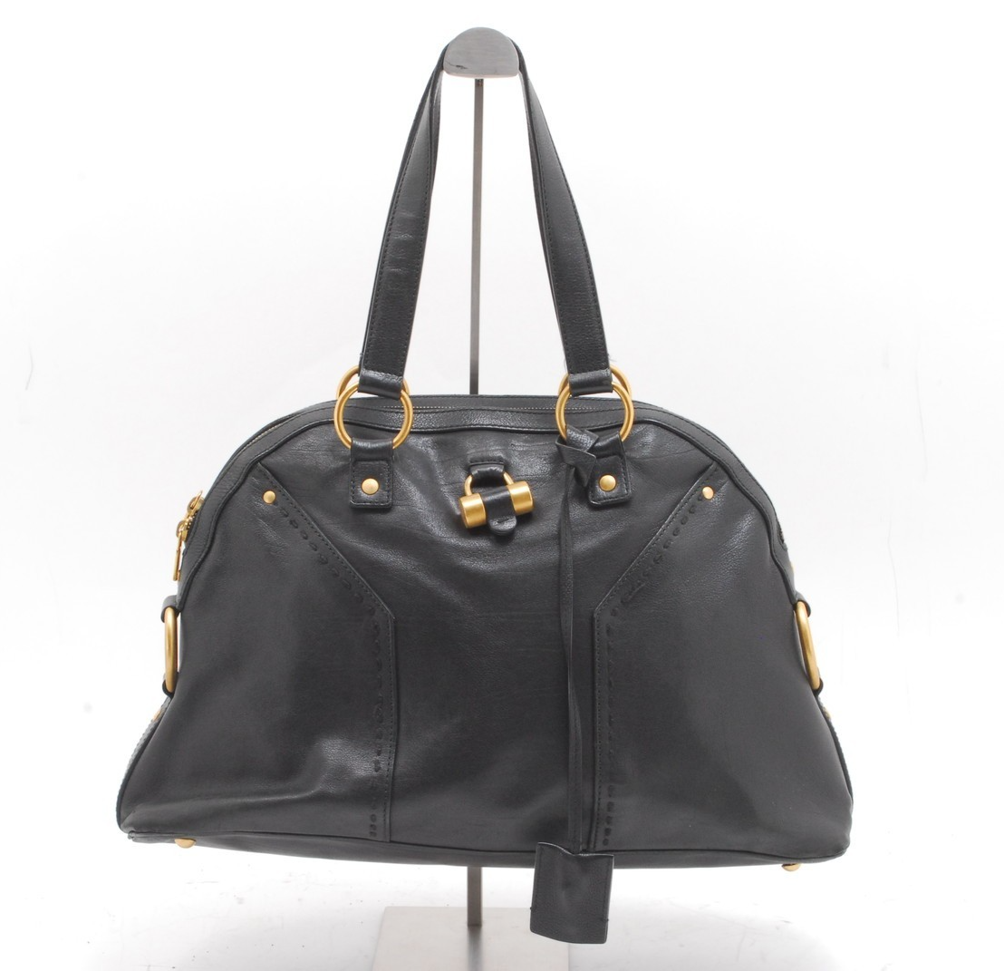 Borsa tote Yves Saint Laurent YSL M in pelle nera