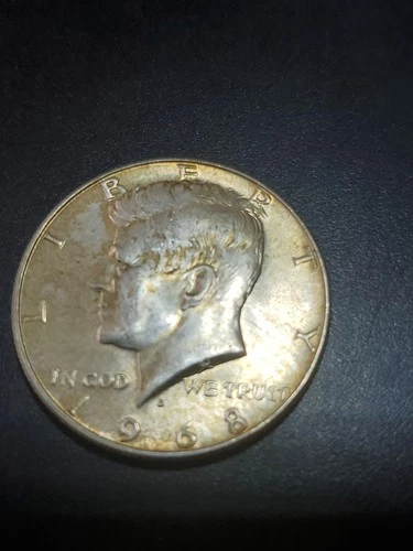 1968-D 50C Kennedy Half Dollar Au 40 % Silver