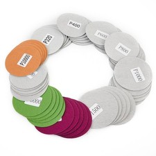 High Performance Flocking Sanding Discs 50 Pcs 3inch 75mm 320 10000 Grit 0.36 per gallon