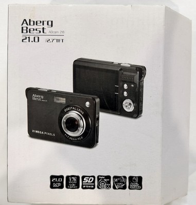 Aberg Best ABcam 218 Digital Camera 21 MP 8x Zoom 2.7in TFT Anti-Shake Black NEW