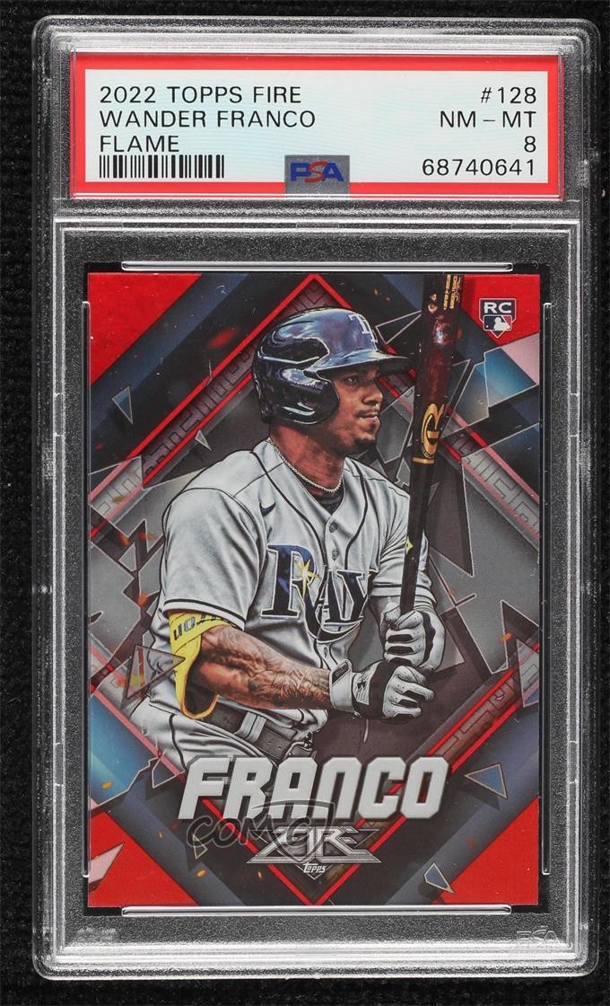 2022 Topps Fire Flame Wander Franco #128 PSA 8 0qn
