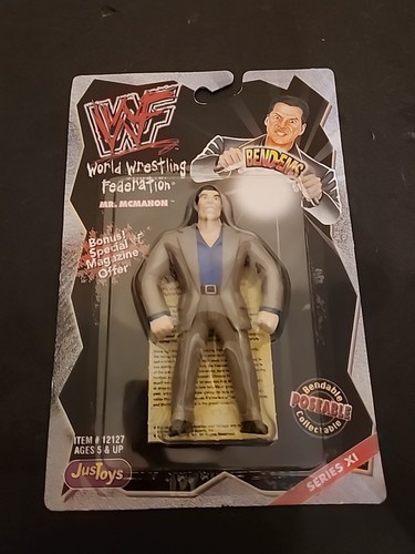 Vtg WWF Just Toys Bend-Ems Series XI 11 Mr. McMaho...