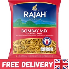 Rajah Bombay Mix 200g | Delicious Vegetarian Snack with Crispy Noodles & Peanuts