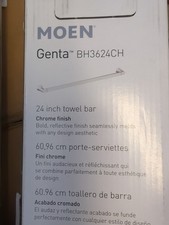 MOEN BH3624CH Genta 24-Inch Towel Bar for Bathroom in Chrome Finish