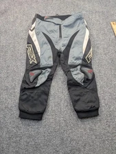 Fox Racing Pants Youth 4/5 Black Gray Motocross BMX Off Road Padded 180