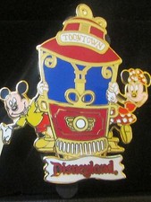 Prendedor Disney Disneyland ToonTown Trolley Mickey Mouse y Minnie Mouse