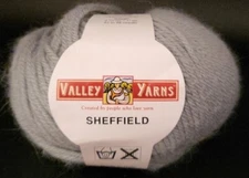 SKEIN/BALL OF VALLEY SHEFFIELD YARN - GRAY WOOL SILK ANGORA