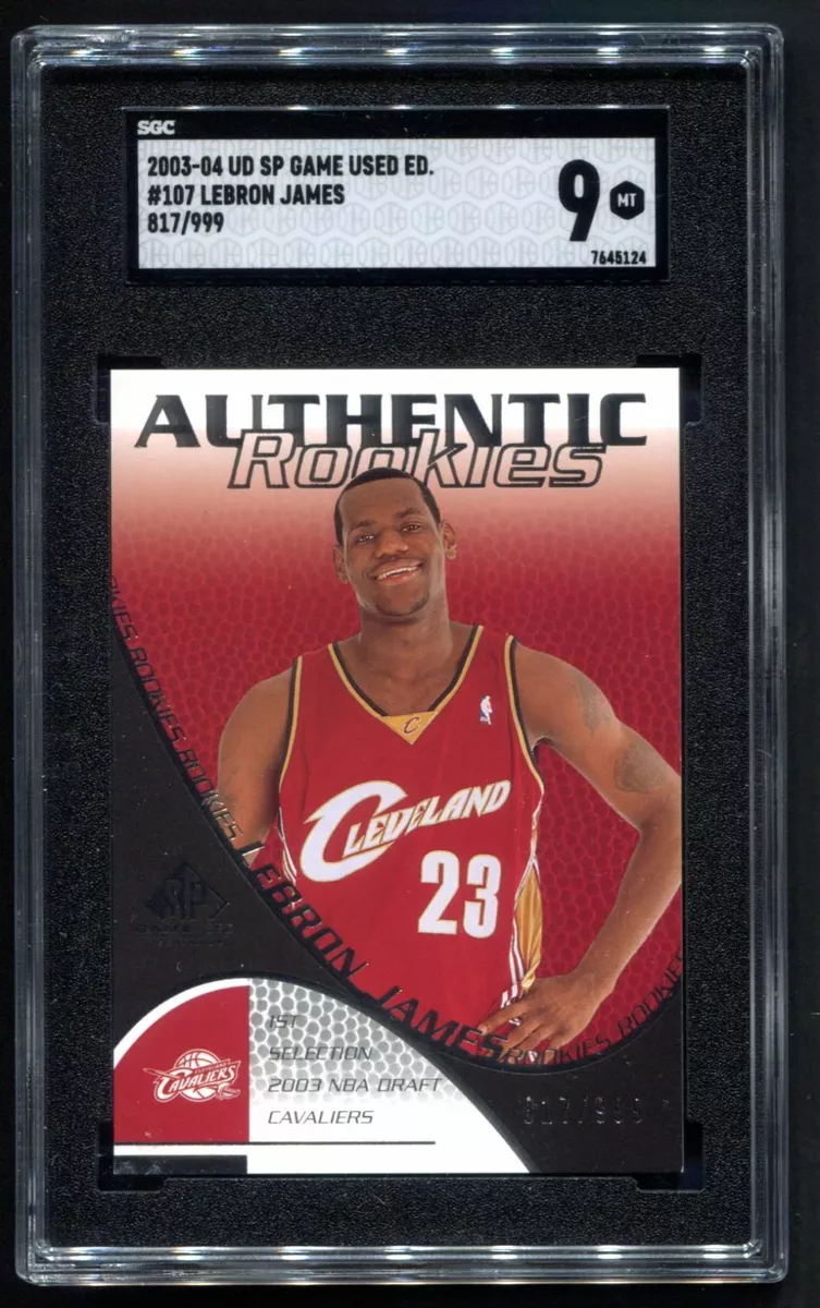 2003 SP Game Used Edition Lebron James RC 817/999 #107 SGC 9 MINT