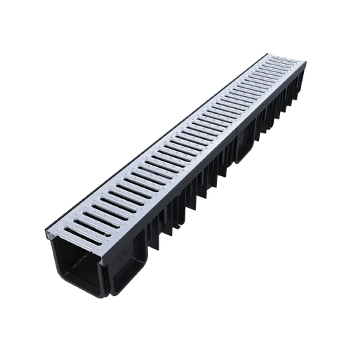 Entwässerungsrinne Bodenrinne Hofablauf Regenrinne Verzinkter Stahlrost 130/90mm