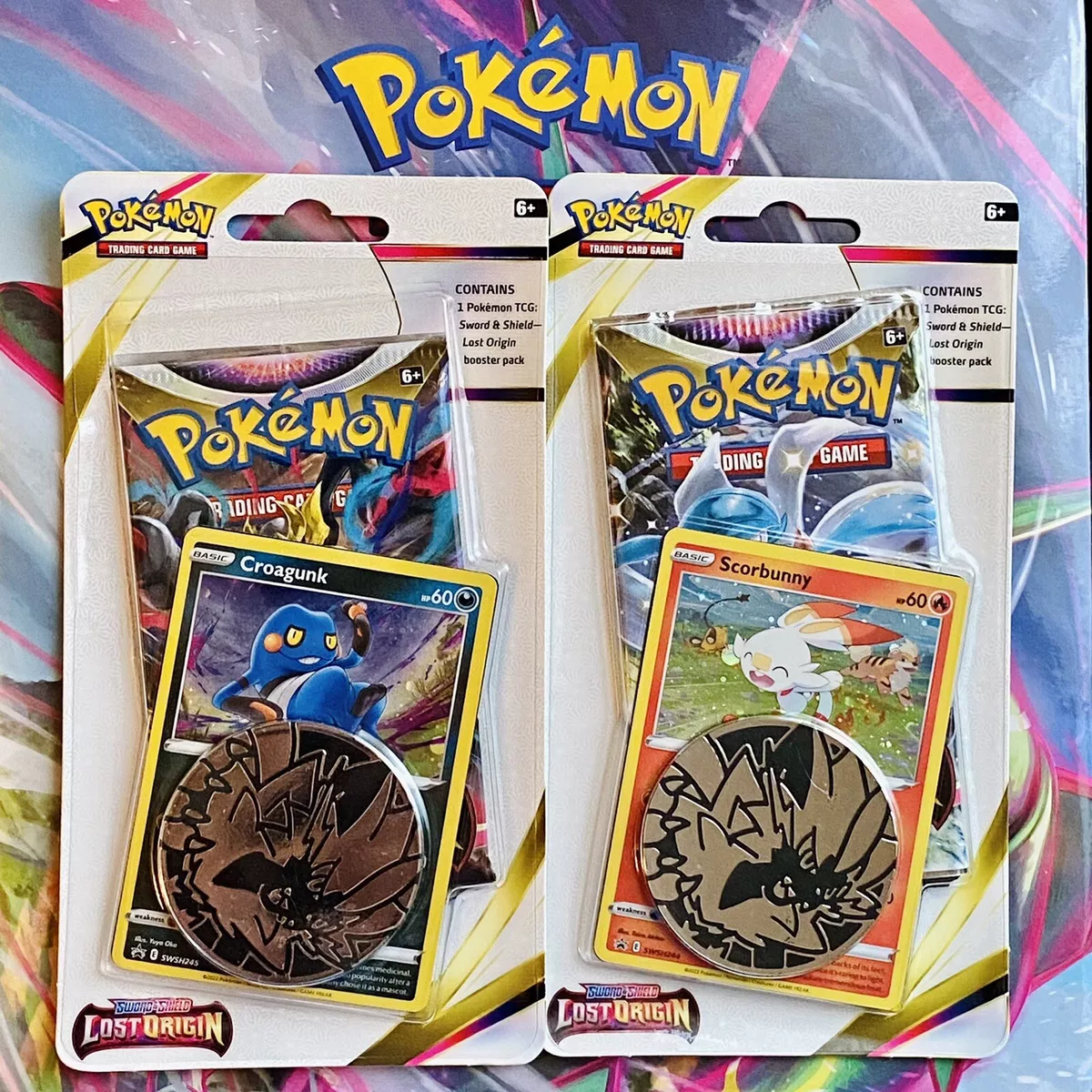 Pokemon TCG Sword & Shield Lost Origin 3-Pack Blisters Set of 2