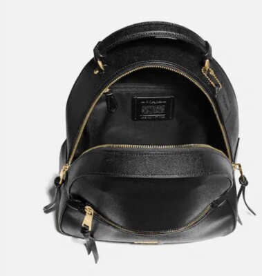 New w/Tags Coach Crossgrain Leather Jordyn Backpack GOLD/BLACK Below $428 Retail New COACH Jordyn Backpack, Gold Accents, Crossgrain Leather  main image 3