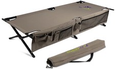 Extremus New Komfort Camp Cot, Folding Camping Cot, Guest Bed, 300 lbs Capacity,