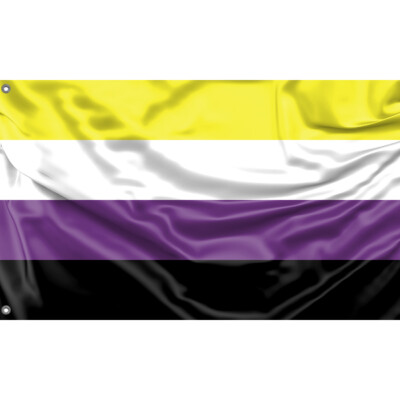 Non-Binary Flag Unique Design 3x5 Ft / 90x150 cm size, EU Made