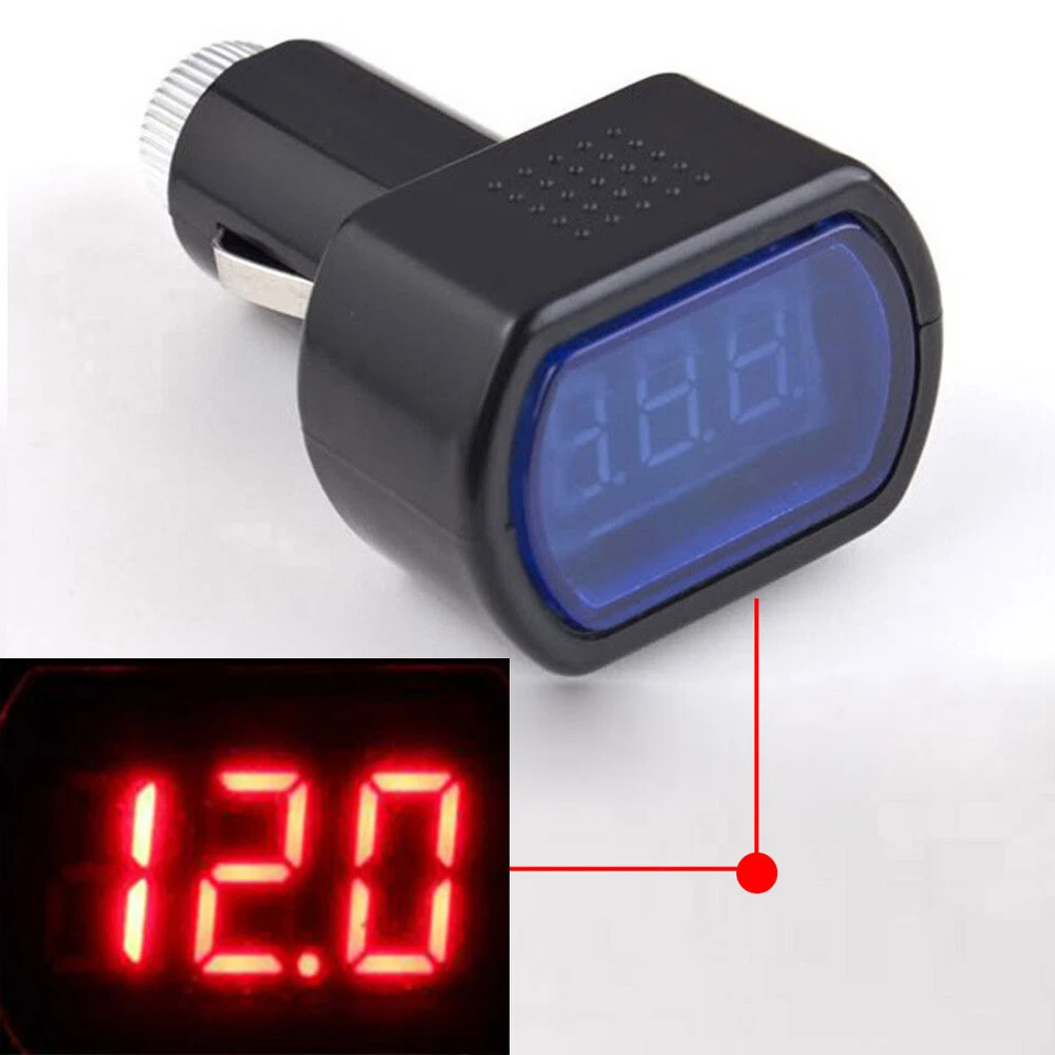 Digital LED Car Auto Cigarette Lighter Volt Voltage Gauge Meter Monitor 12V 24V - Image 4 of 4