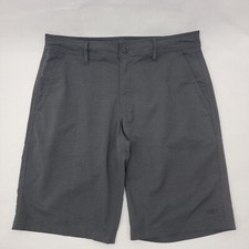 O'NEILL Mens Hybrid Shorts Sz 32 Fit 34 DARK GRAY Striped Beach Outdoors Casual