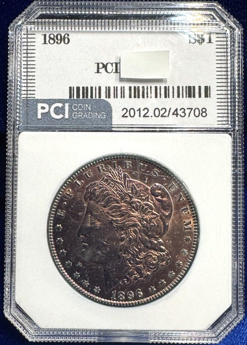 1896 Morgan Dollar PCI High Graded Rainbow Tone Uncirculated - FREE  SHIPPING - | eBay