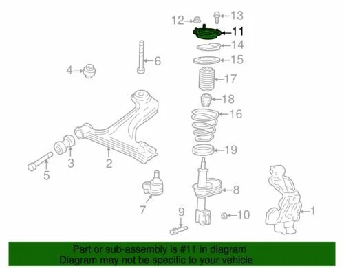 Original GM 1997-2005 Chevrolet Oldsmobile Base Suspensión Montaje Puntal 22200754 Foto 2 de 2