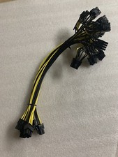 6 x PCIE 6 pin to 2 X PCIE 8 Pin 6 2Pin PCI-E Cable 18AWG - 12 Inches
