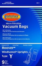 Hoover WindTunnel Upright Type Y Vacuum Bags Microfiltration with Closure - 9 Pa