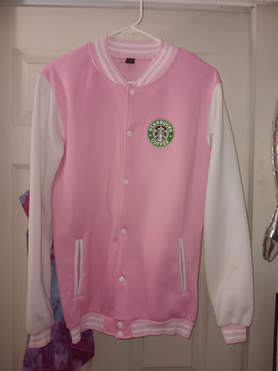 Pink Starbucks Varsity Jacket Size Medium
