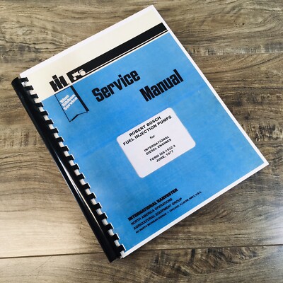 Robert Bosch Pes-6P Diesel Fuel Injection Pump Rebuild Service Repair Manual Ih