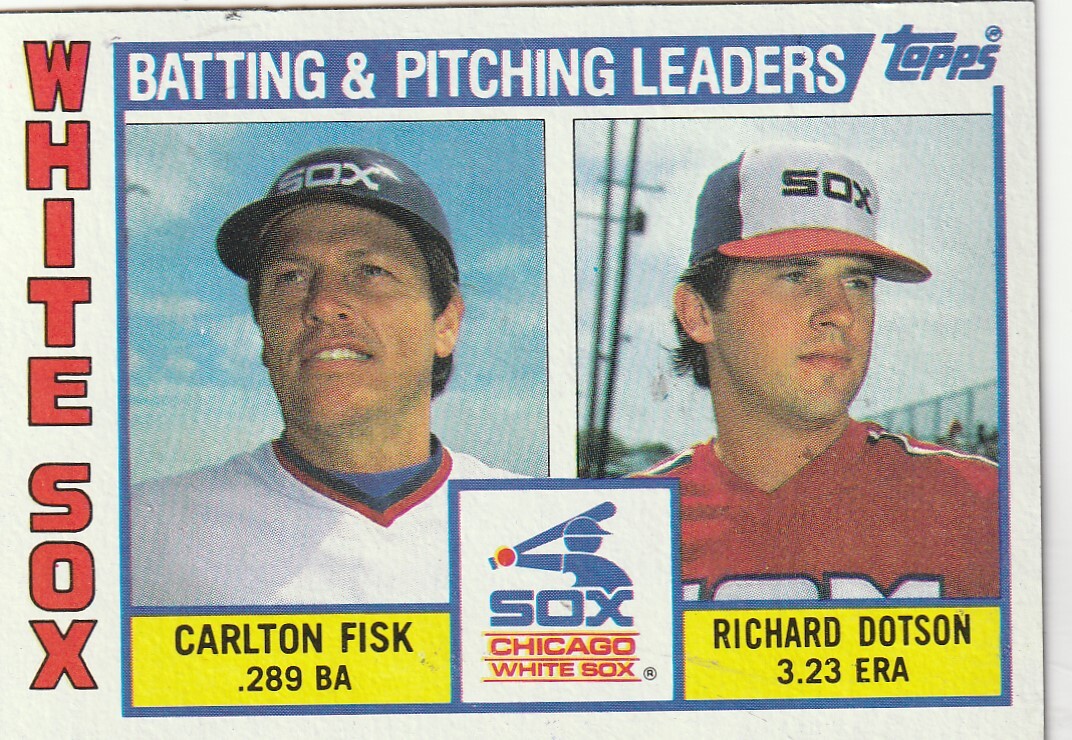 FREE SHIPPING-MINT-1984 Topps Team Checklist Carlton Fisk Richard Dotson #216