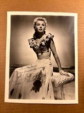 Vera-Ellen Wonderful Rare Early Autographed 8/10 Pin Up Photo '53 On The Town