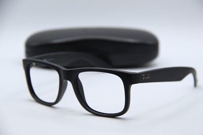 NEW RAY-BAN RB 4165 601/8G JUSTIN BLACK RUBBER AUTHENTIC FRAMES EYEGLASSES 51-16