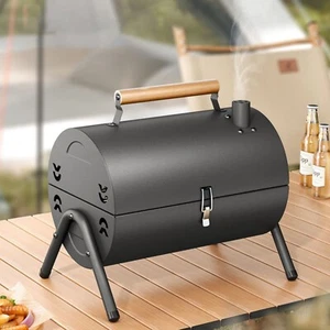 BBQ Charcoal Grill W/ Baking Rack&tray,15"×20"Grilling Space For Outdoor Camping