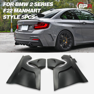 For BMW F22 Manhart Style Wide Body FRP Unpainted Rear Fender Kits 5PCS