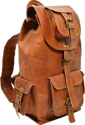 Messenger Shoulder Backpack Rucksack Bag New Genuine Travel Leather