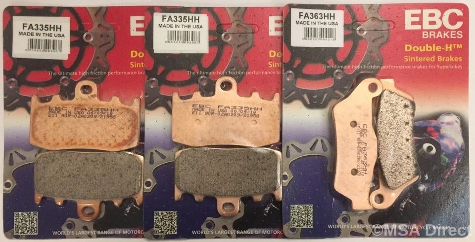 EBC Fritté avant Et Arrière Disque Frein Plaquettes Pour BMW R1150RT (2000 2006) - Photo 2/4