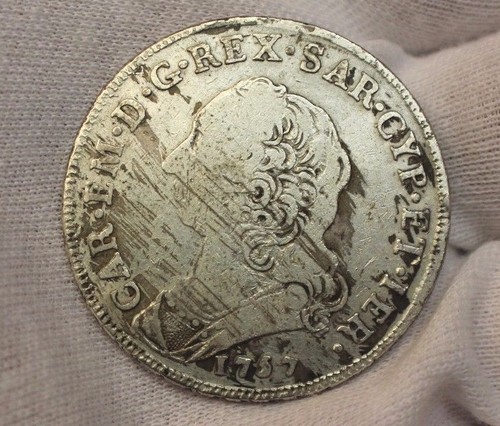 ESTADOS ITALIANOS CARLO EMANUELE III CERDEÑA 1/2 SCUDO/ 3 LIRAS,ITALIAN STATES - Imagen 3 de 5
