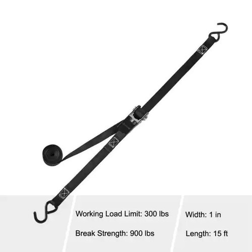 Husky 15 Fuß x 1 Zoll Ratschen Spanngurt mit S-Haken KOSTENLOSER VERSAND! - Bild 2 von 5
