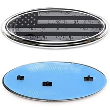 9 inch For Ford F150 Ranger Edge US Flag Front Grille Tailgate Emblem Oval Badge