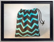 Gymnastics Leotard Grip Bags / Blue Chevron Gymnast Birthday Goody Bag