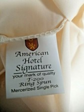  TWO AMERICAN KING SIZE PILLOWCASE BEIGE 42" x 46" 60 COT/40 POLY T-200 PERCALE