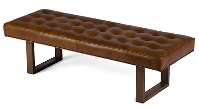 Retro Modern Genuine Leather Bench Ottoman Coffee Table 699252446300 Ebay