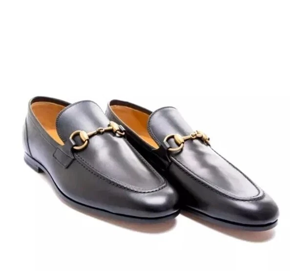 Mocassins GUCCI Betis Glamour Dk en cuir gris Horsebit UK 9. 5 US 10
