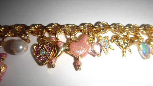 Bellissimo Bracciale Kirks Folly Cristallo Tono Oro con Perle e Charm Cani (17) - Foto 7 di 13