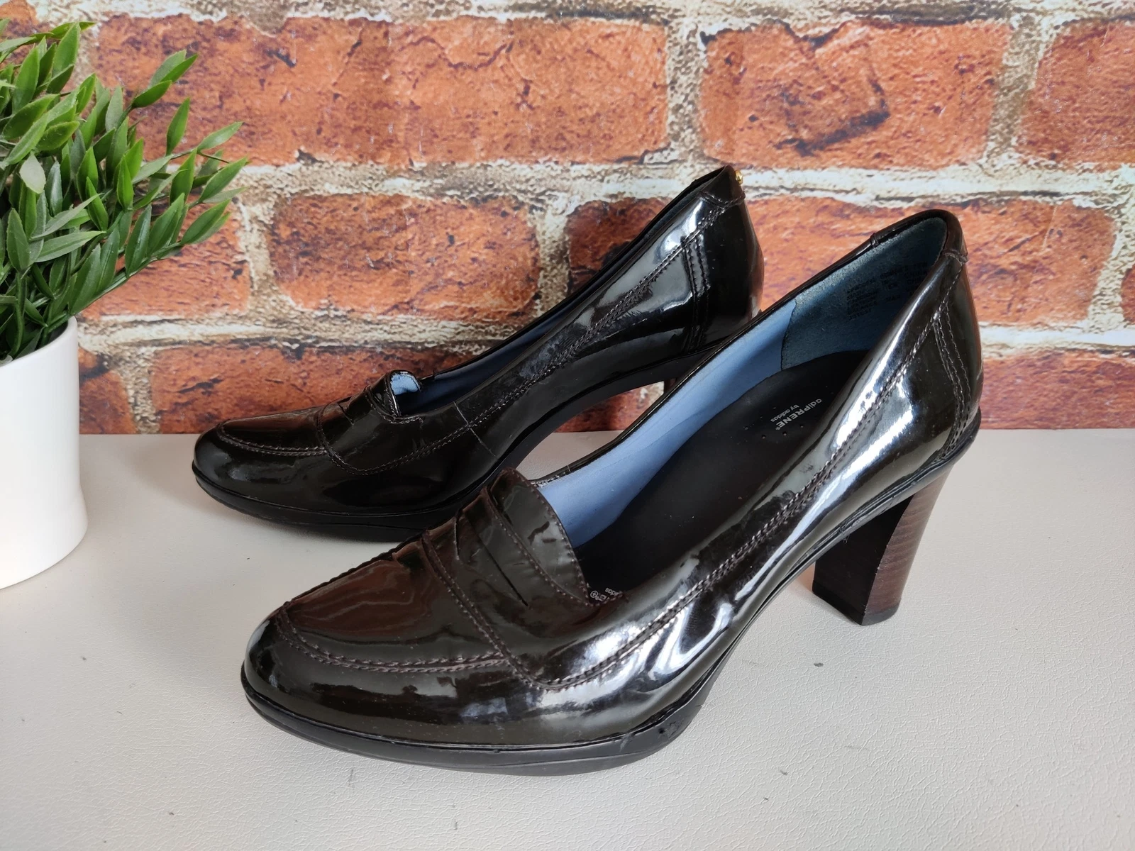 MOCASSINI DA DONNA ROCKPORT ADIPRENE di ADIDAS UK 5 5 MARRONI VERNICIATI