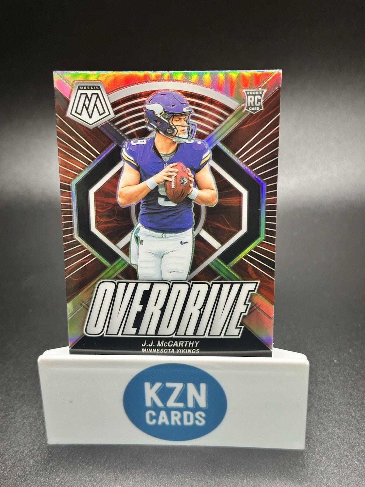 JJ McCarthy 2024 Panini Mosaic Overdrive Rookie Silver #3 Vikings