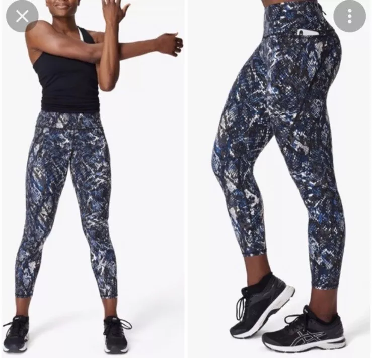 sweaty-betty the power 7/8 length snakeskin print leggings