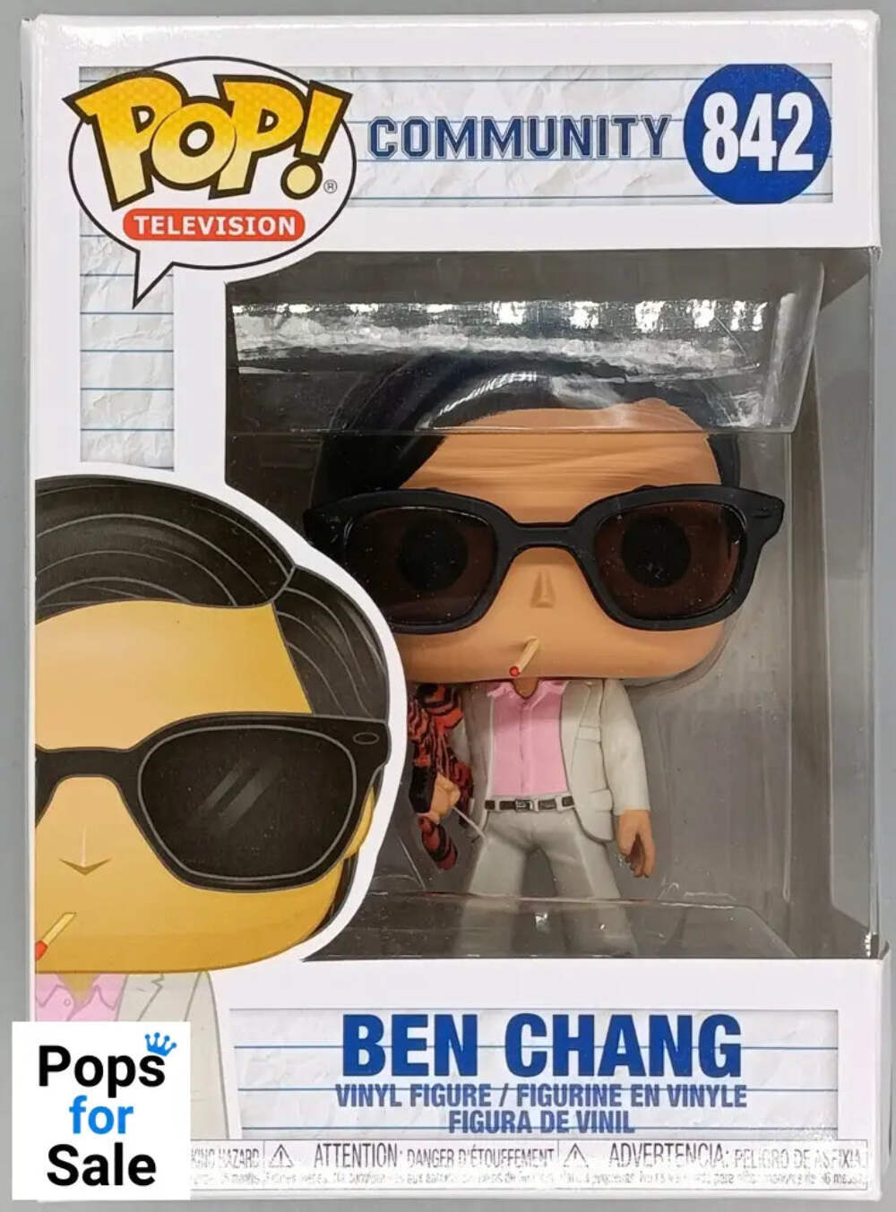 842 Ben Chang - Comunidad - Caja Dañada Funko Pop
