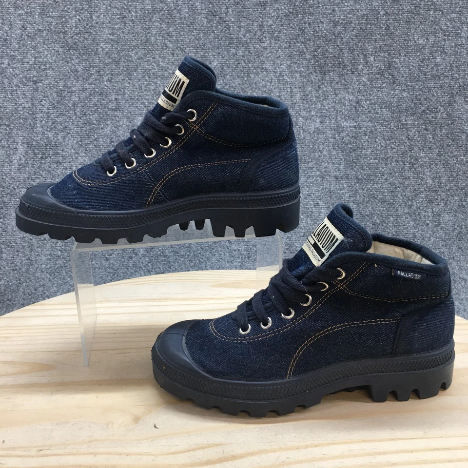 Botas Palladium Mujer 37 The Original Lugsole Botín Azul Denim Con Cordones Foto 2 de 4