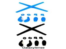 Galaxy Earsocks Nose Pads Rubber Kits For Oakley Juliet Sunglasses Black/Blue